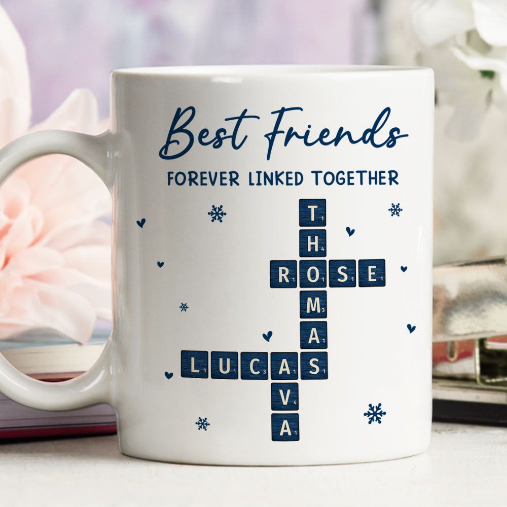 Custom Best Friend, Christmas & Birthday Friendship Keepsake Gift • Bound By Memories And Laughter - Personalized Coffee Mug
