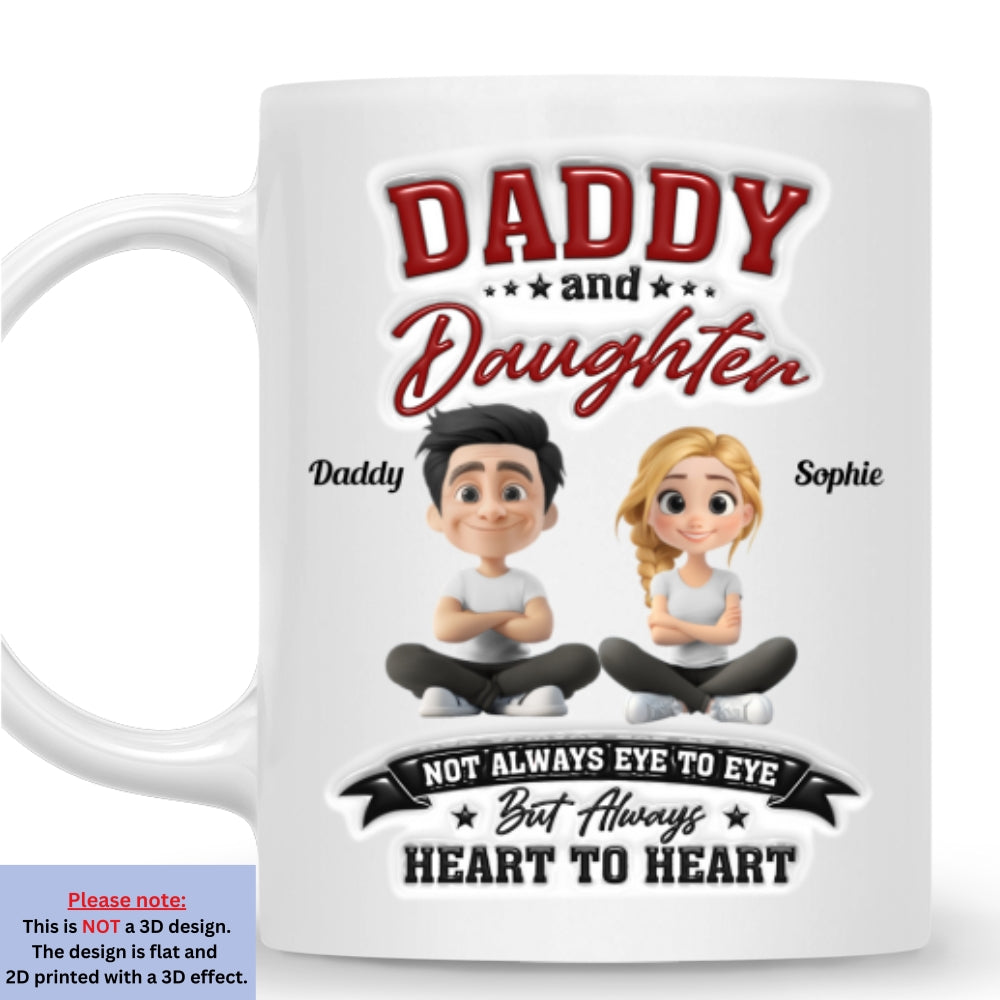 Custom Christmas & Birthday Gift for Daughter • Heart To Heart - Personalized 3D Inflated Effect Mug