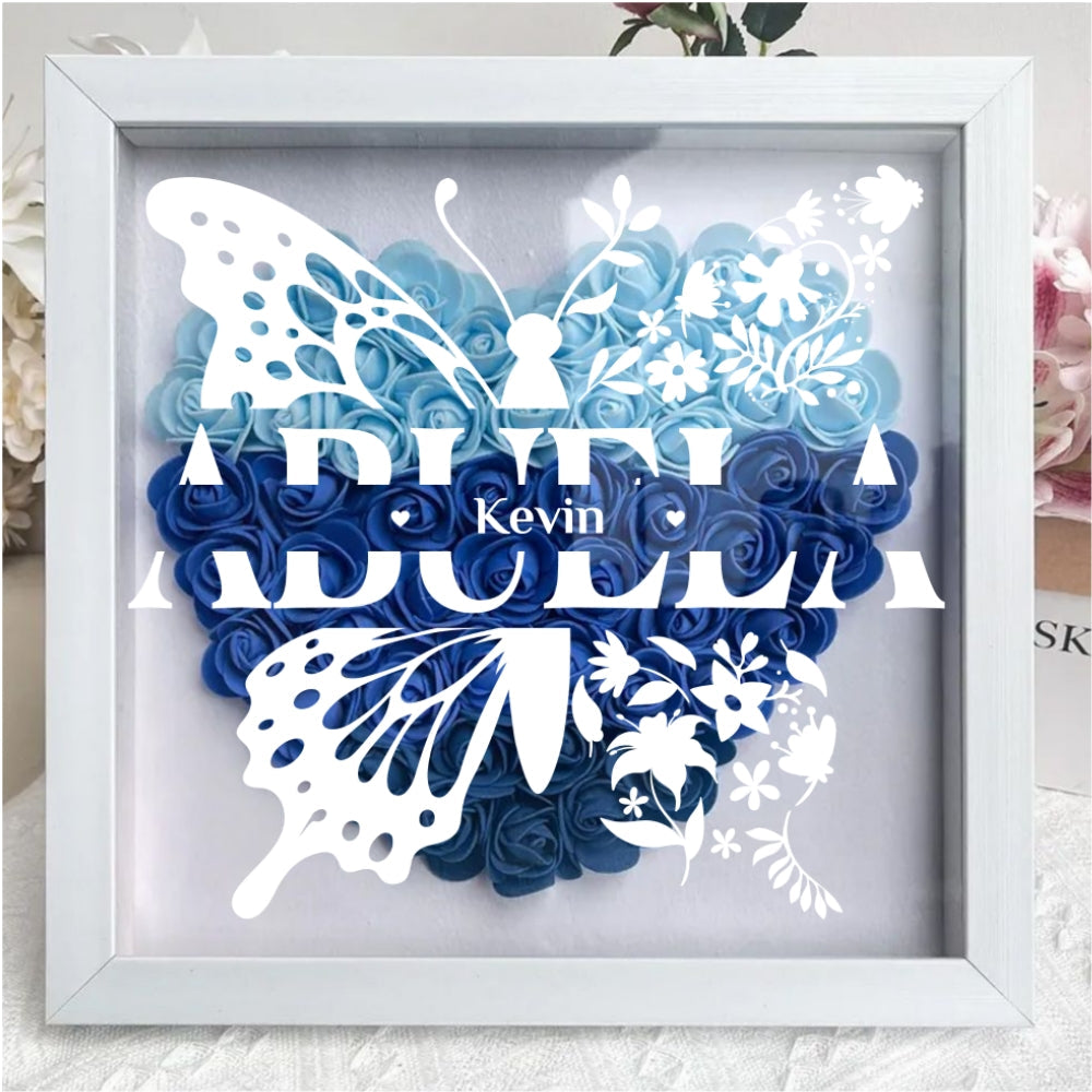 Mom Means Everything - Personalized Flower Shadow Box