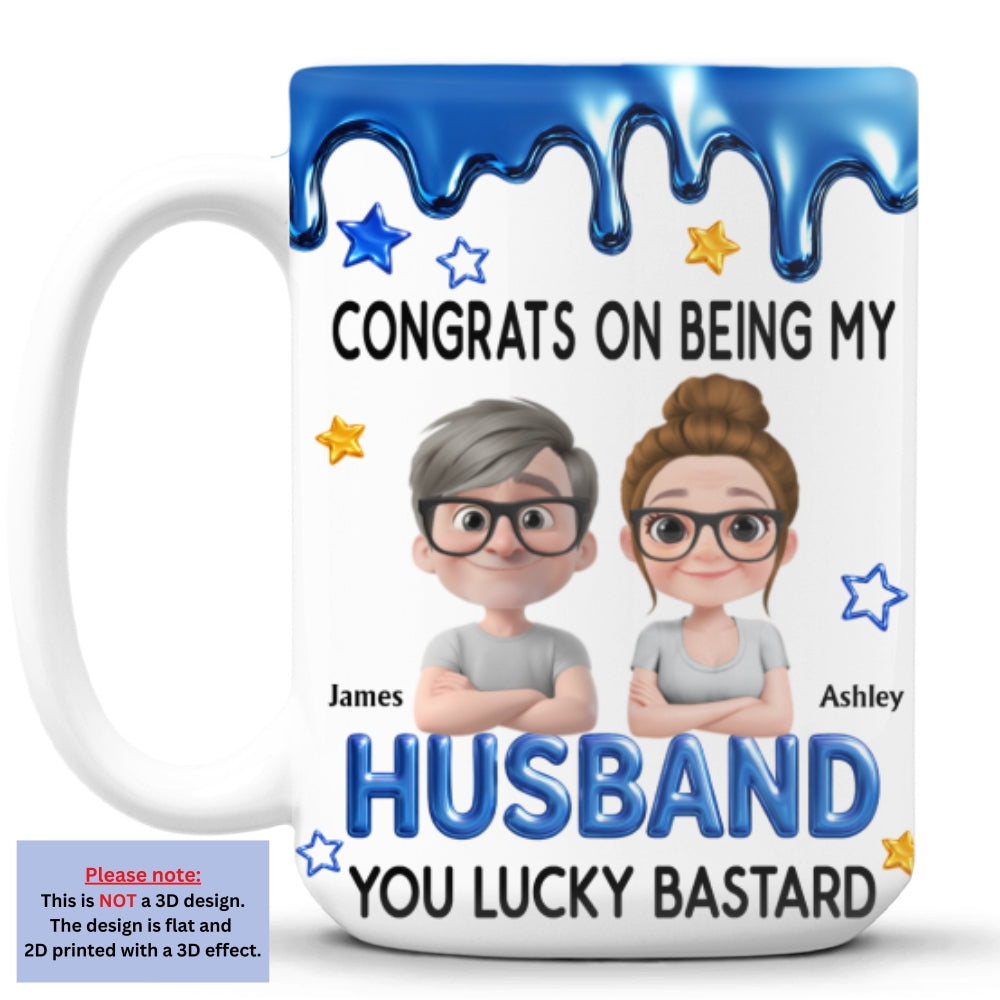 Custom Anniversary Keepsake Gifts For Couple • Congrats My Husband - Personalized Coffee Mug