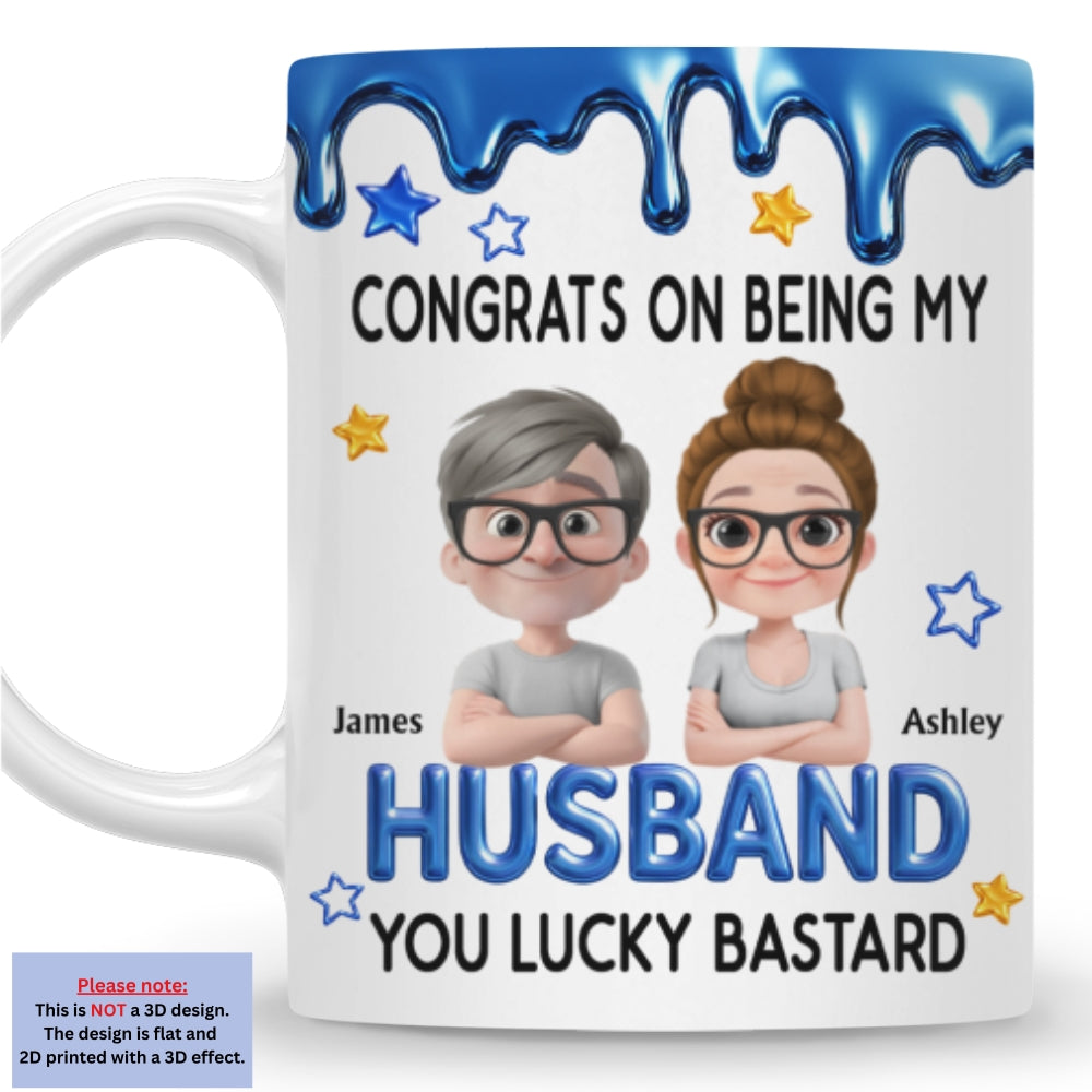Custom Anniversary Keepsake Gifts For Couple • Congrats My Husband - Personalized Coffee Mug