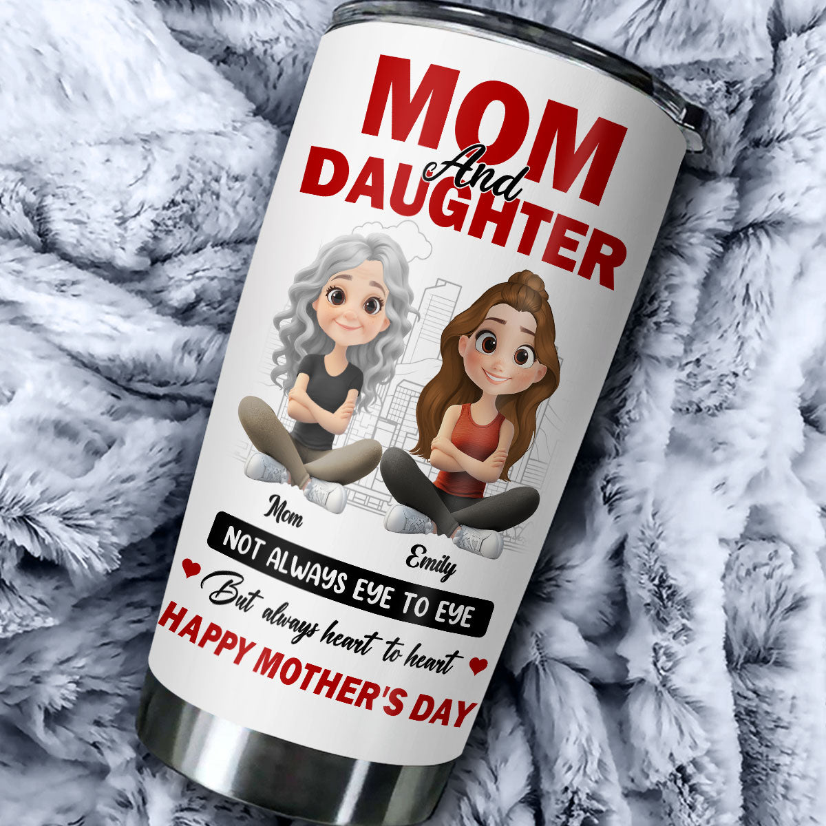Custom Mother's Day Birthday Gifts For Daughter • We May Disagree Love Stays Strong - Personalized Tumbler