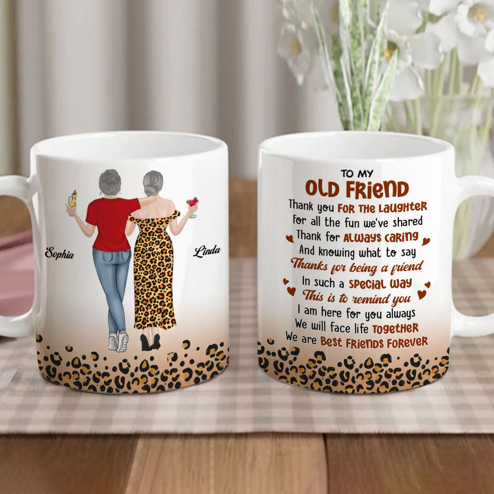 Custom Best Friend, Christmas & Birthday Friendship Keepsake Gift • To My Old Friend - Personalized Coffee Mug