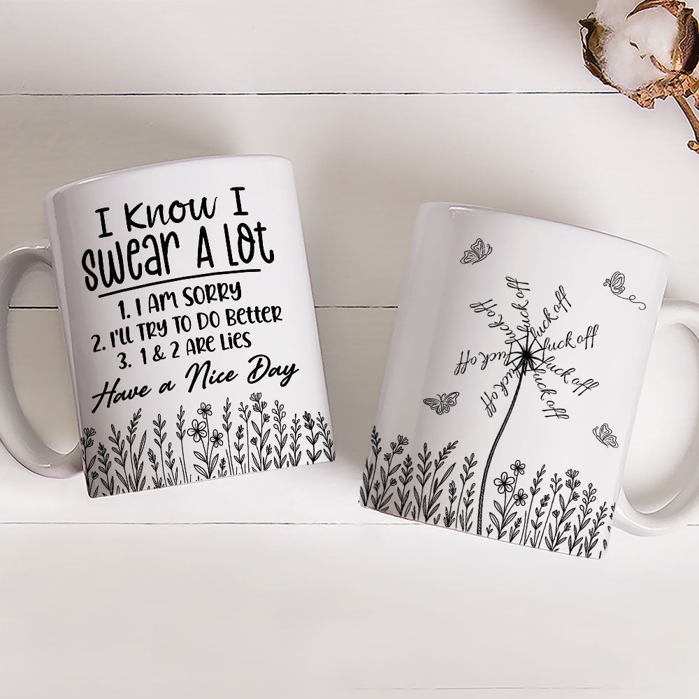 Custom Coworker, Christmas & Birthday Team Appreciation Gift • My Flowers Whisper Rude Truths - Personalized Coffee Mug