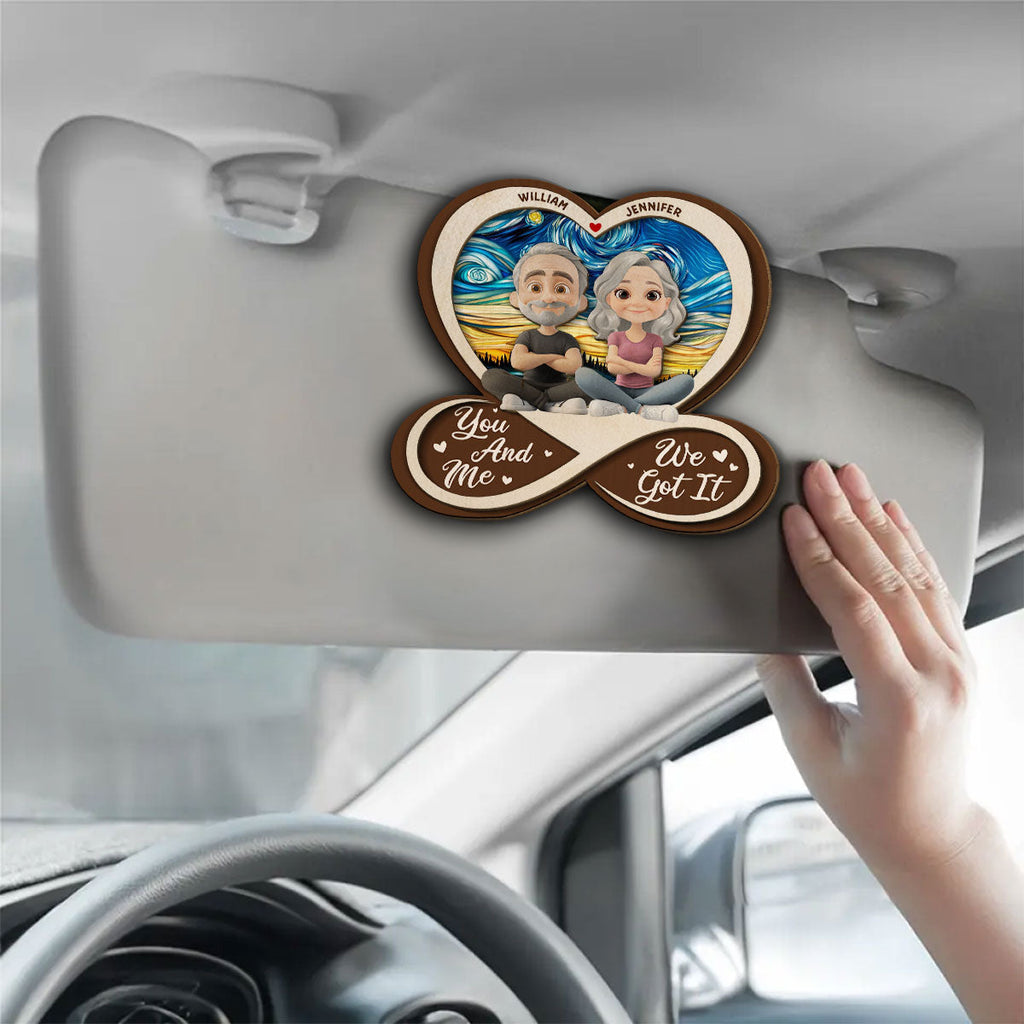 How Much I Love You - Personalized Car Visor Clip