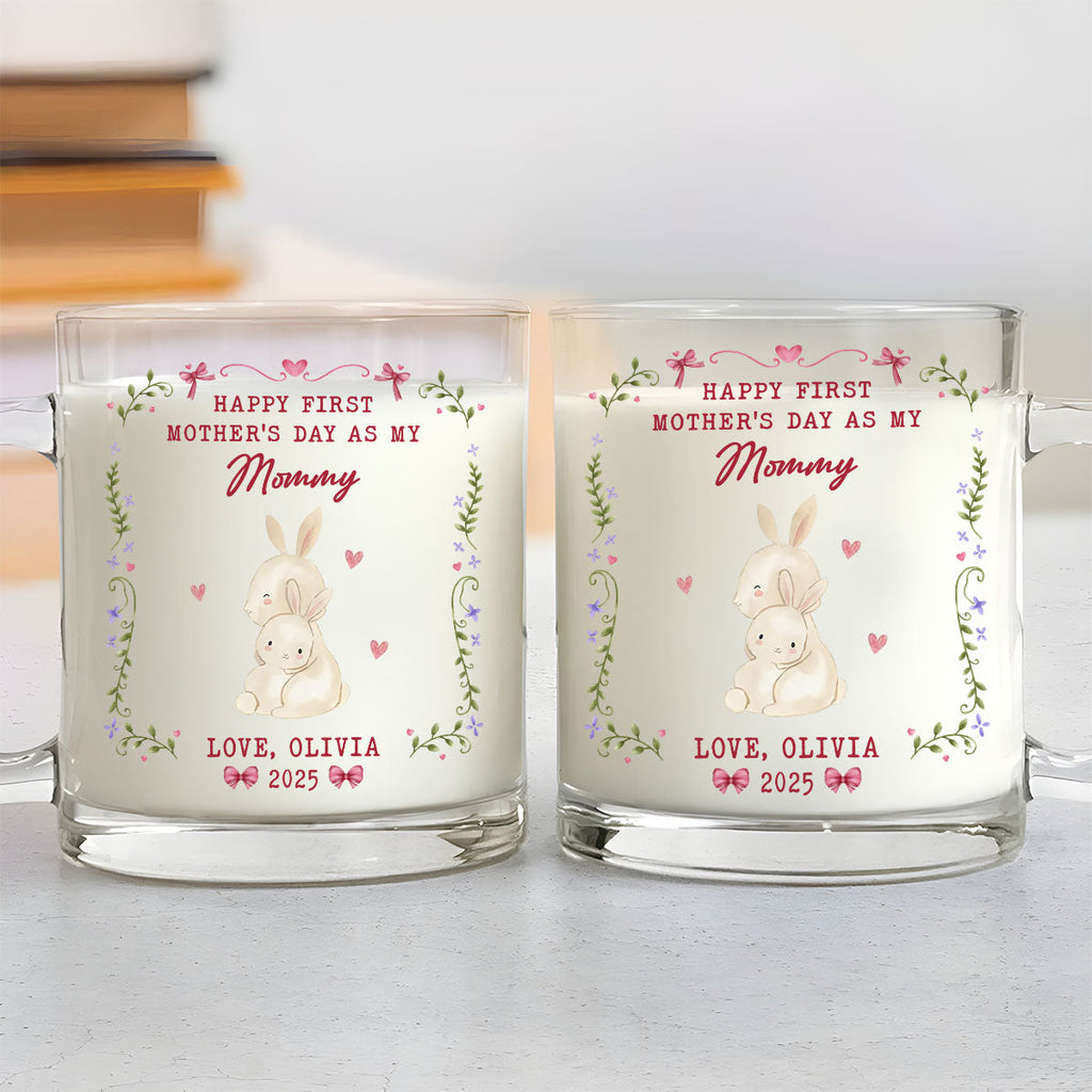 Custom First Mother's Day, Christmas Gift for New Mom • Special Day For Mommy - Personalized Glass Mug