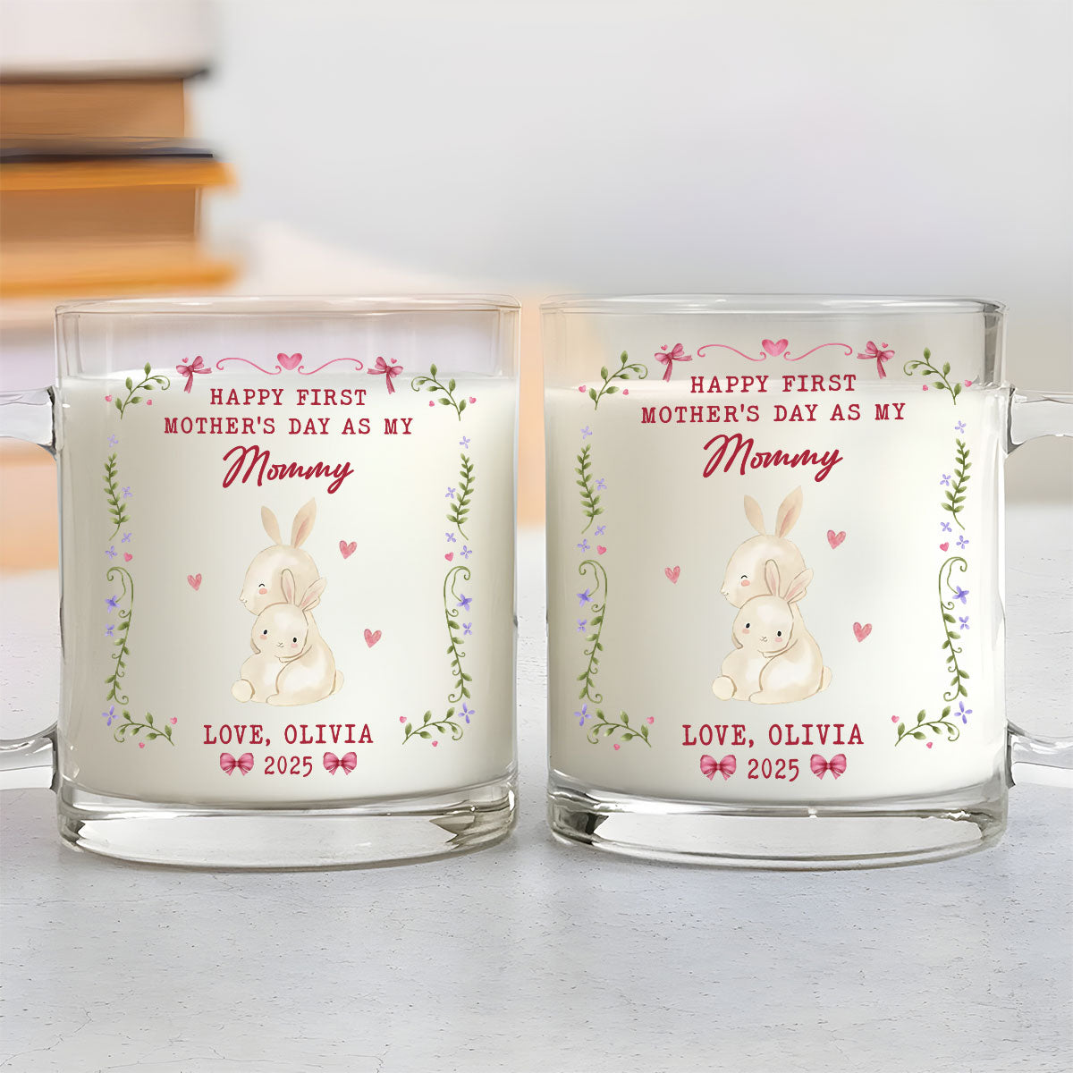 Custom First Mother's Day, Christmas Gift for New Mom • Special Day For Mommy - Personalized Glass Mug