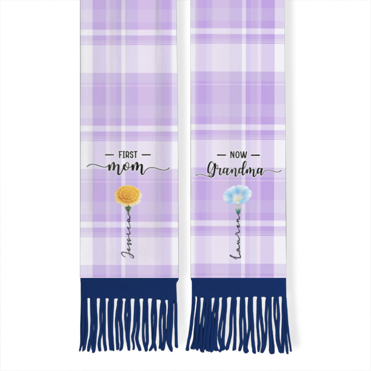 First Mom Now Grandma - Personalized Scarf