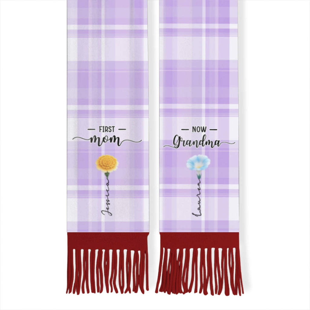 First Mom Now Grandma - Personalized Scarf