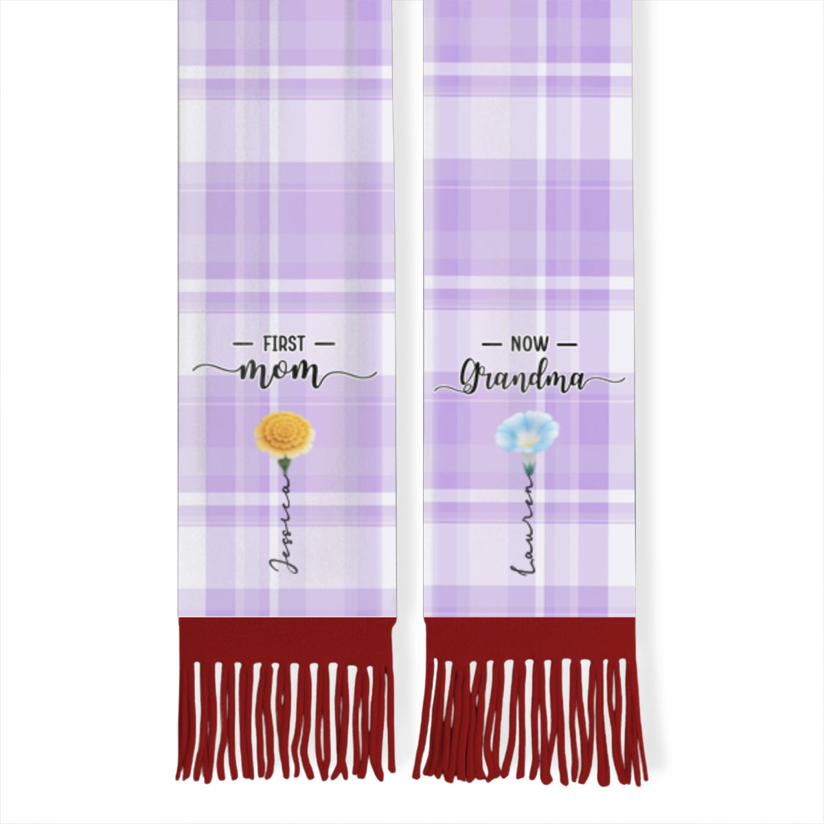 First Mom Now Grandma - Personalized Scarf