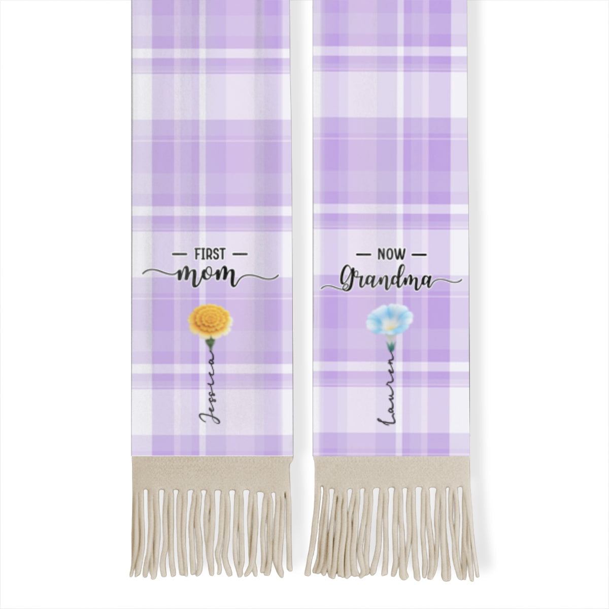 First Mom Now Grandma - Personalized Scarf