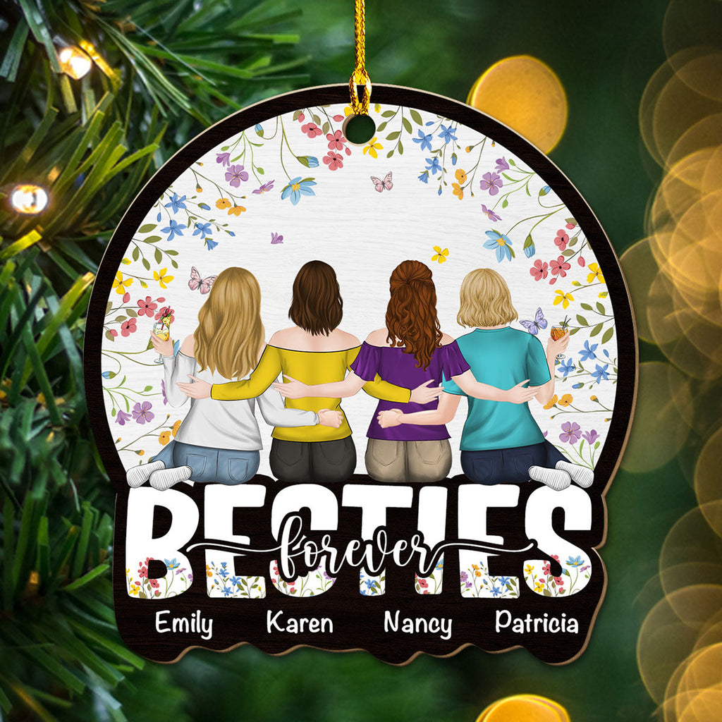 Custom Keepsake Christmas Ornament •  Bestie Colorful - Personalized Wood Ornament