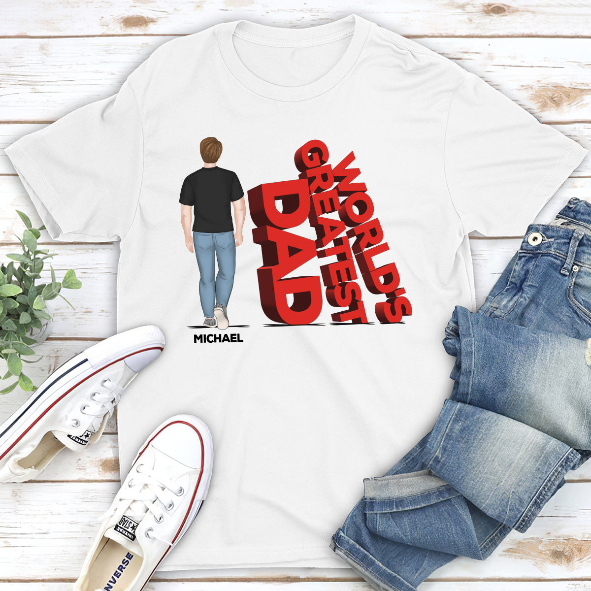 Custom Father's Day, Special Gift for Dad & Grandpa • World's Greatest Dad - Personalized Shirt
