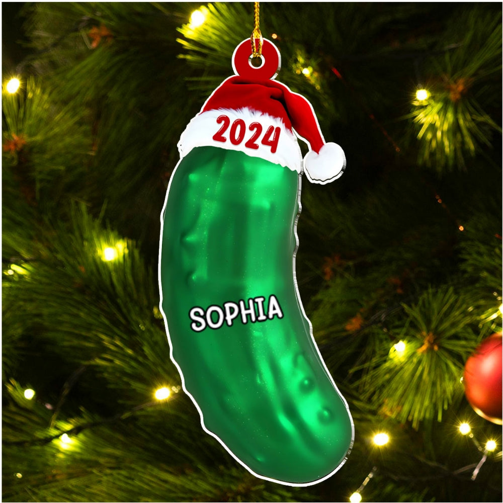 Custom Family Ornament, Christmas Gift for Family Members •  Pickle Family Name - Personalized Acrylic Ornament
