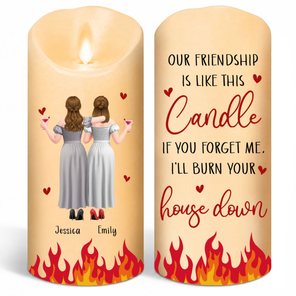 Bestie Fire Warning - Personalized LED Candle