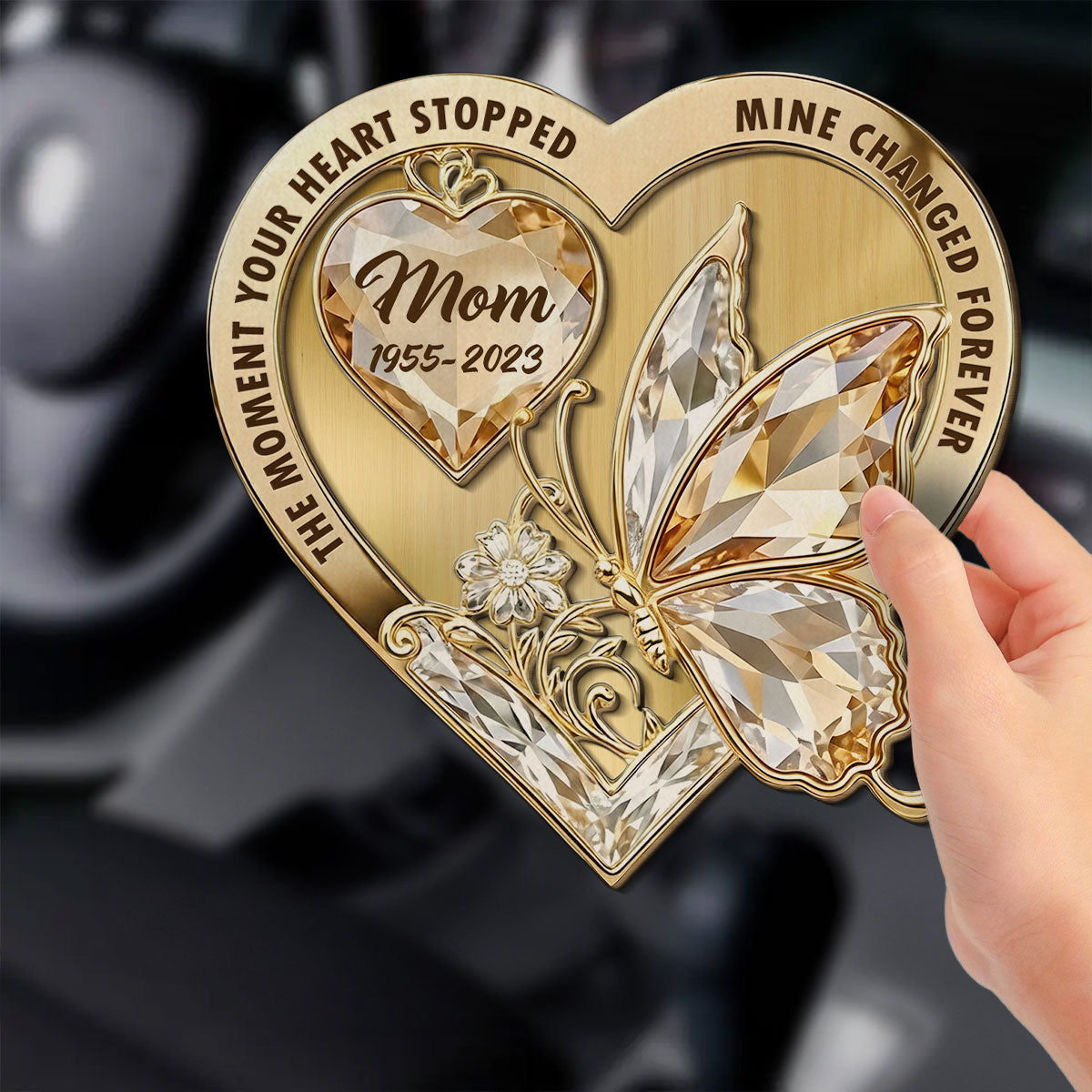 The Moment My Heart Changed Forever - Personalized Car Visor Clip