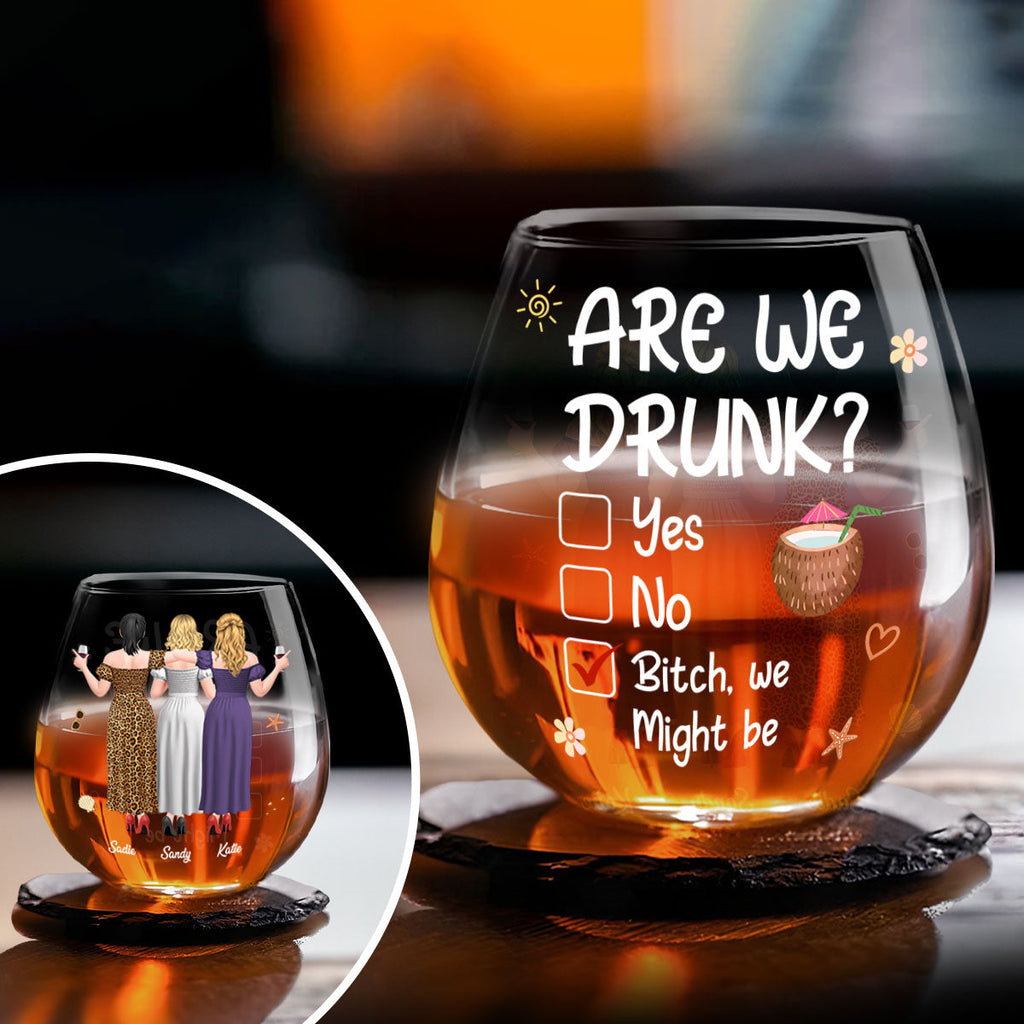 Drink Besties - Personalized Wine Glass