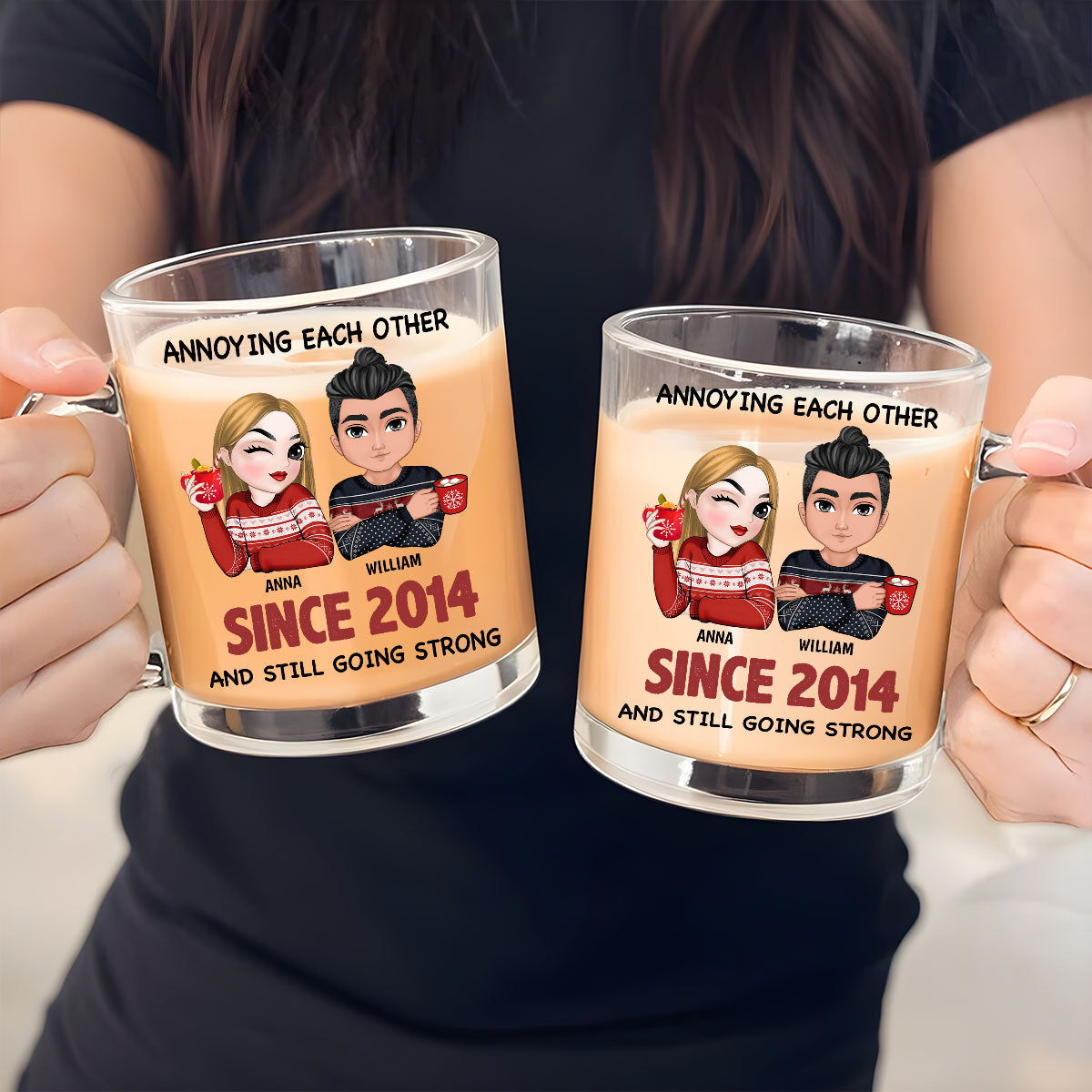 Custom Anniversary Keepsake Gifts For Couple • We Got It - Personalized Glass Mug
