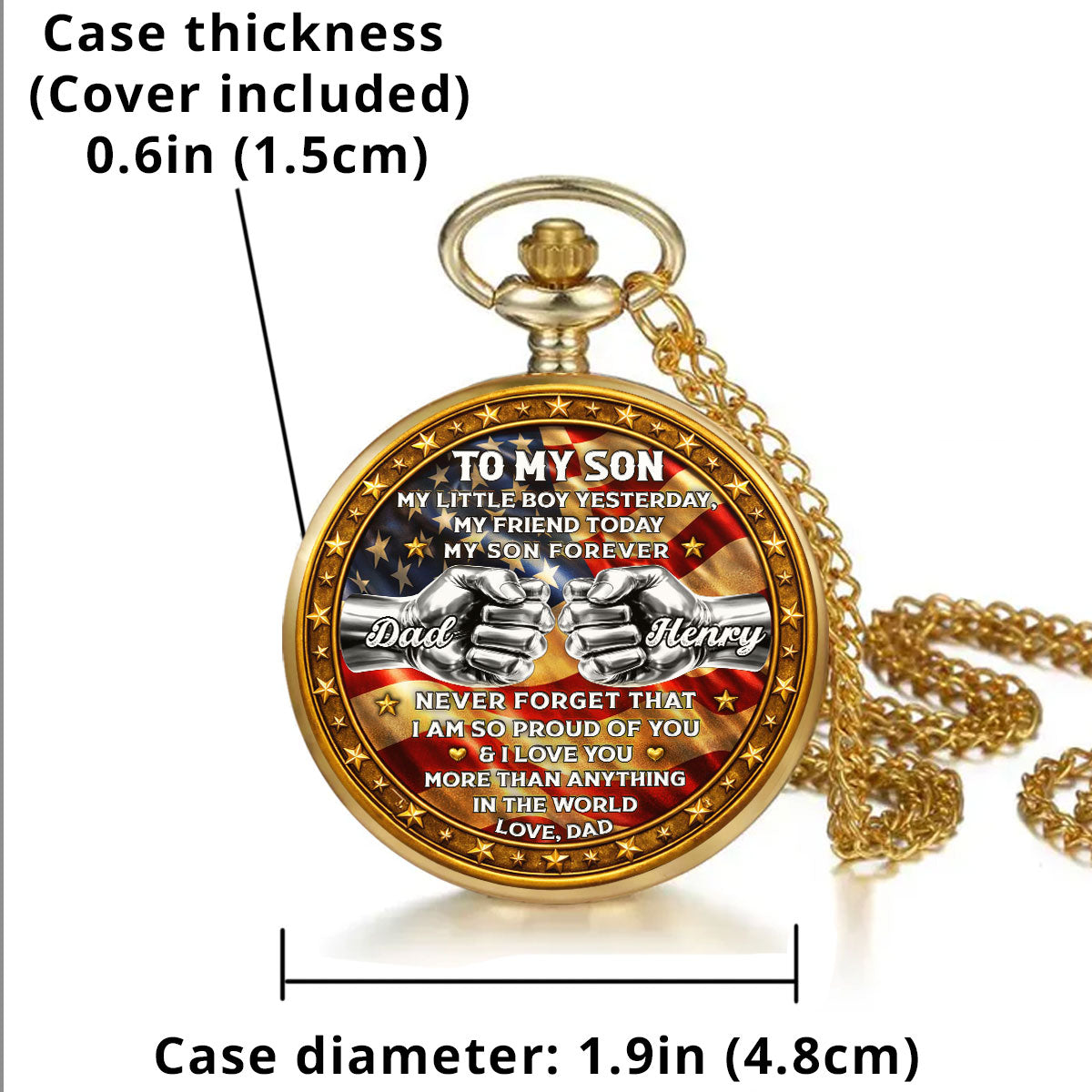 Unbreakable Bond - Personalized Print Pocket Watch