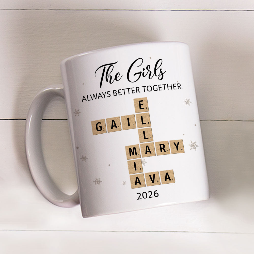 Custom Christmas & Birthday Gift for Brother & Sister • Our Names Intertwined - Personalized Coffee Mug