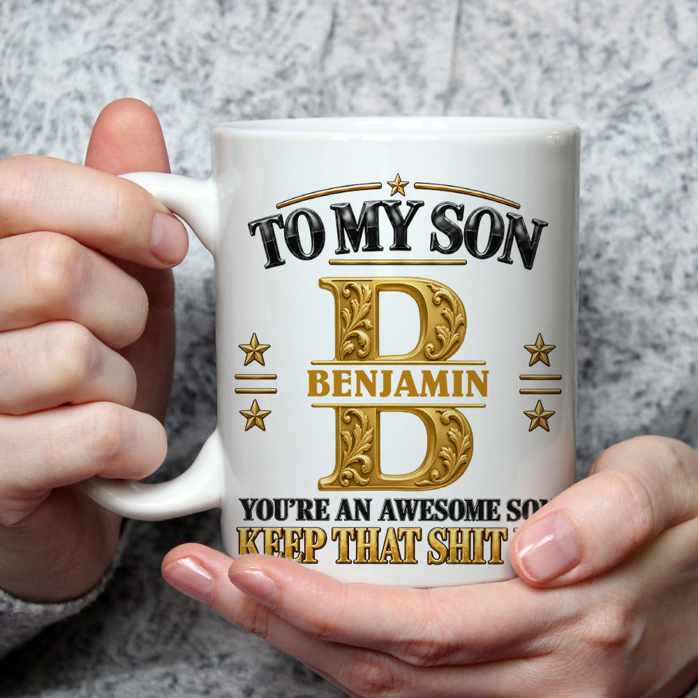 Custom Christmas & Birthday Gift for Son • Awesome Son - Personalized Coffee Mug