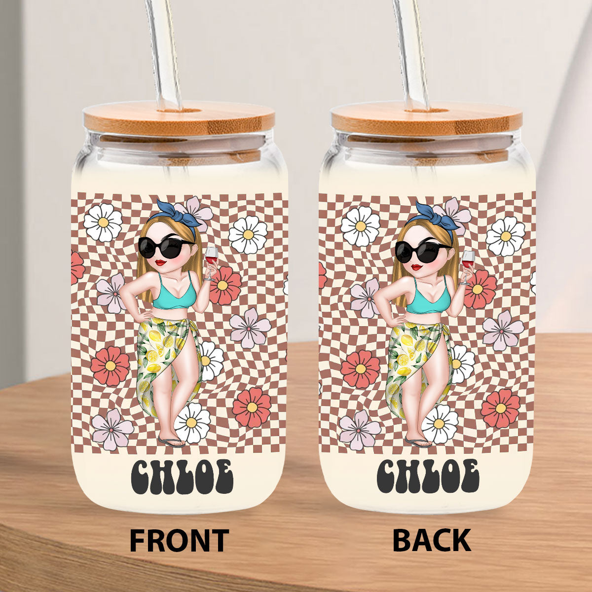 Retro Style - Personalized Glass Can