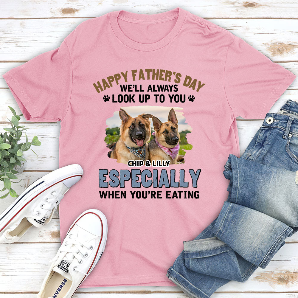 Custom Photo Christmas & Birthday Keepsake Gift • Especially When Dogs Are Eating Photo - Personalized Shirt