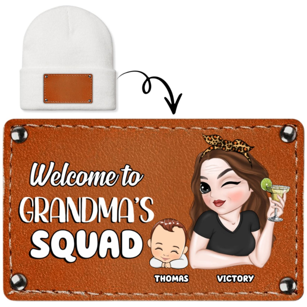 Custom Newborn Baby Beanie, Christmas Birthday Gift • Welcome To Grandmas Squad - Personalized Beanie