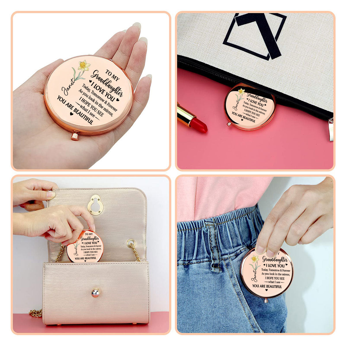 Reflection Of Grace - Personalized Jewelry Box With LED Mirror