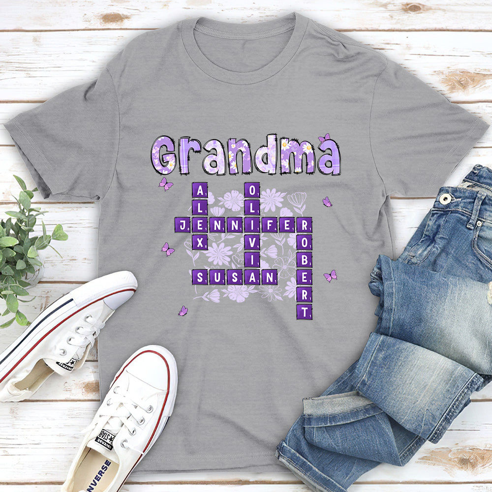 Custom Mother's Day Gift for Mom & Grandma • Love Being Gigi Crossword - Personalized Shirt