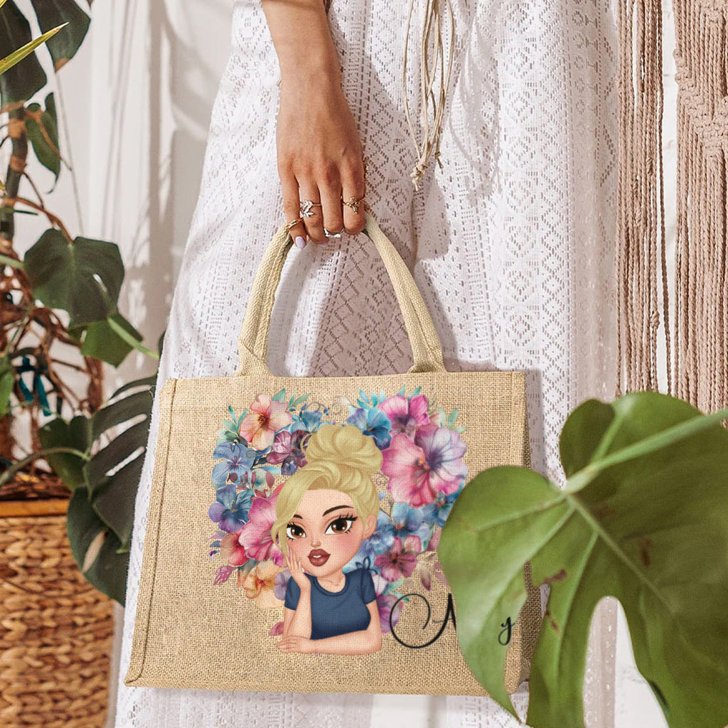 Our Friendship Is The Sweetest Flower Of All - Personalized Jute Tote Bag