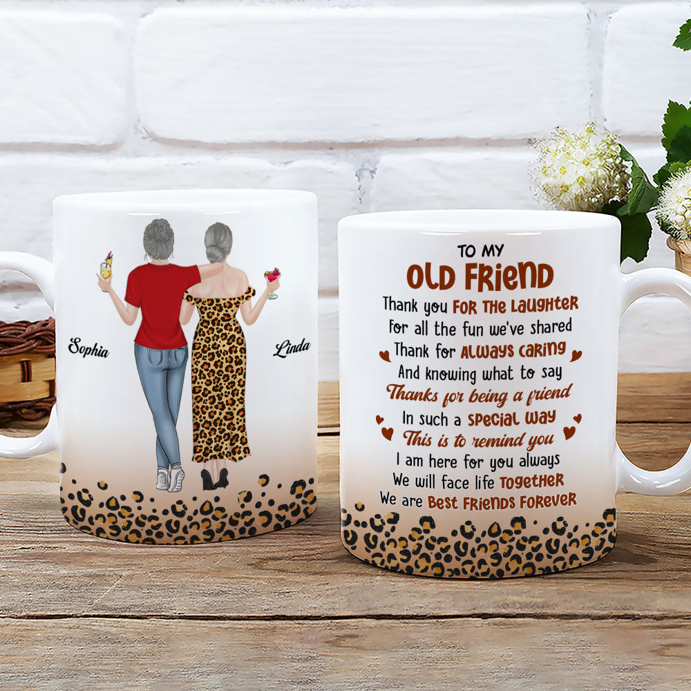 Custom Best Friend, Christmas & Birthday Friendship Keepsake Gift • To My Old Friend - Personalized Coffee Mug