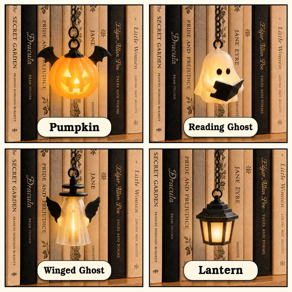 Just One More Spooky Chapter - Personalized Bookshelf Lantern Light Sign