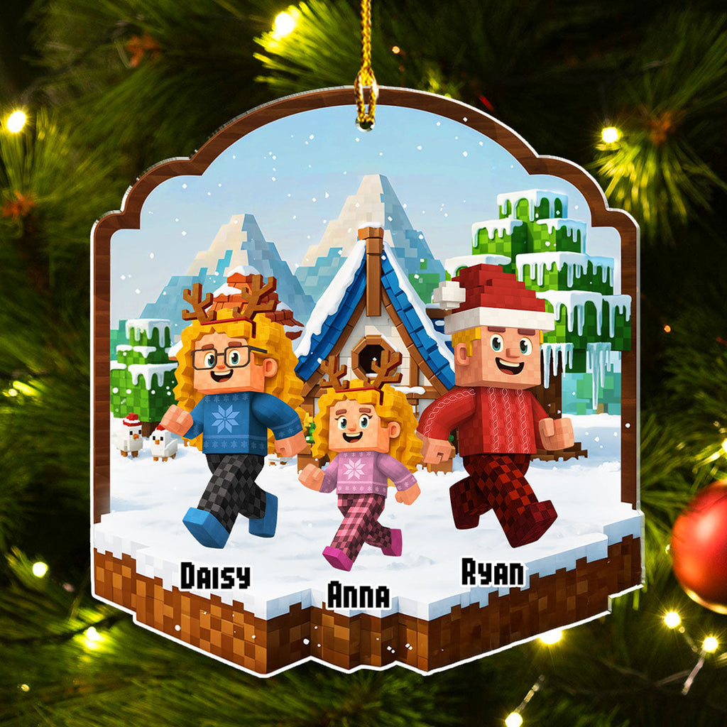 Custom Family Ornament, Christmas Gift for Family Members •  In The Jungle - Personalized Acrylic Ornament