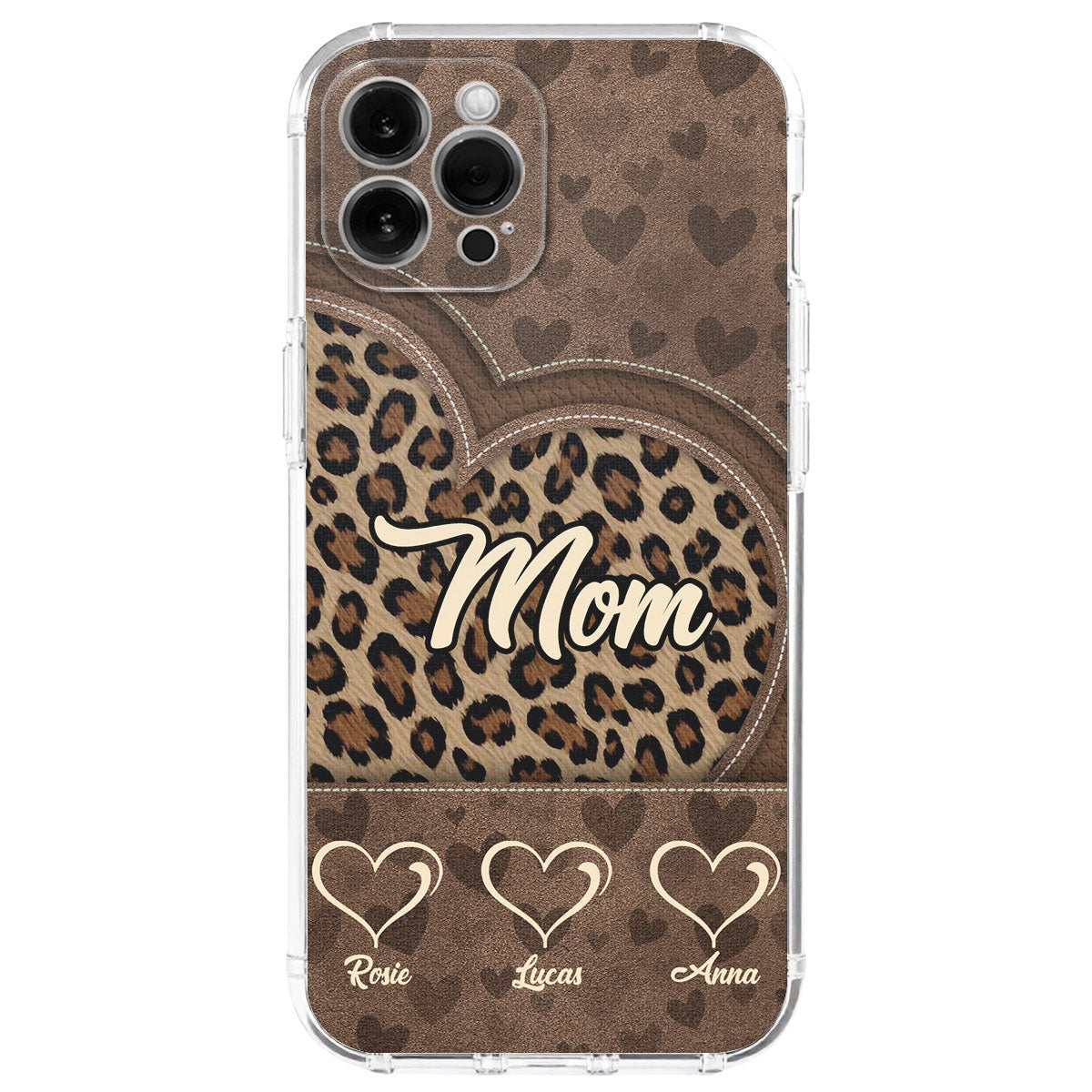 Leopard Heart - Personalized Phone Case
