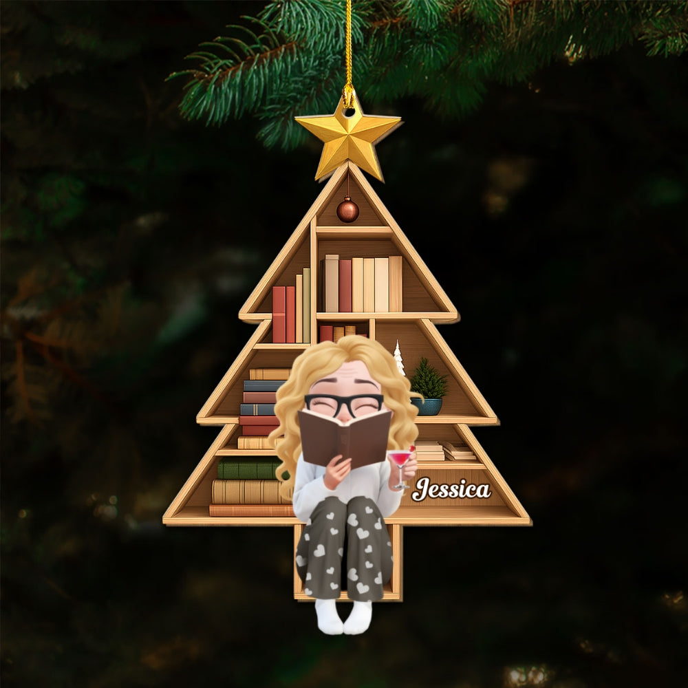 Custom Keepsake Christmas Ornament •  Stories Keep The Heart Warm - Personalized Wood Ornament