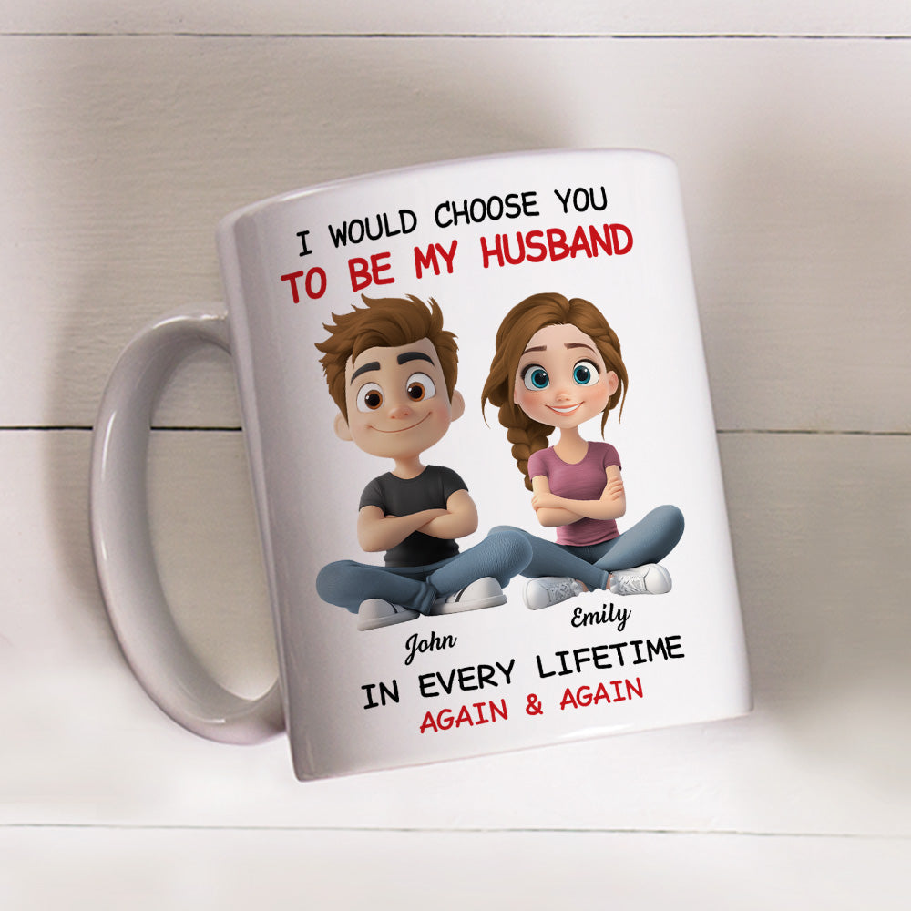 Custom Anniversary Keepsake Gifts For Couple • Always Choose You My Husband - Personalized Coffee Mug