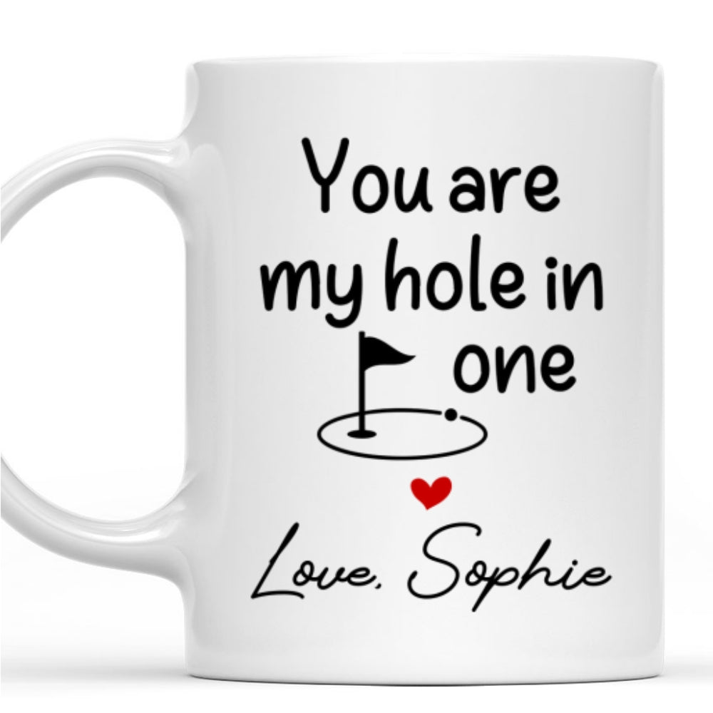 Custom Anniversary Keepsake Gifts For Couple • My Hole In One - Personalized Coffee Mug