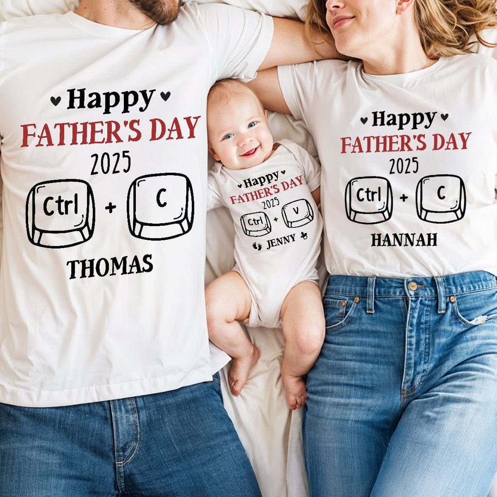 Custom Father's Day, Special Gift for Dad & Grandpa • Father And Baby Matching - Personalized T-shirt And Onesie