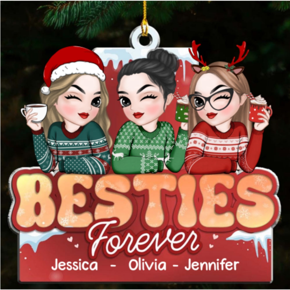 Custom Friendship Christmas Ornament, Best Friend Gift •  It Took Us A Long Time - Personalized Acrylic Ornament