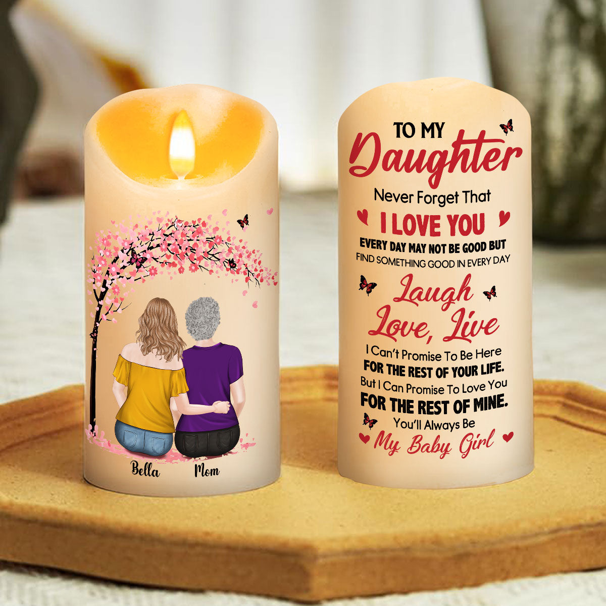 You Will Always Be My Baby Girl - Personalized LED Candle