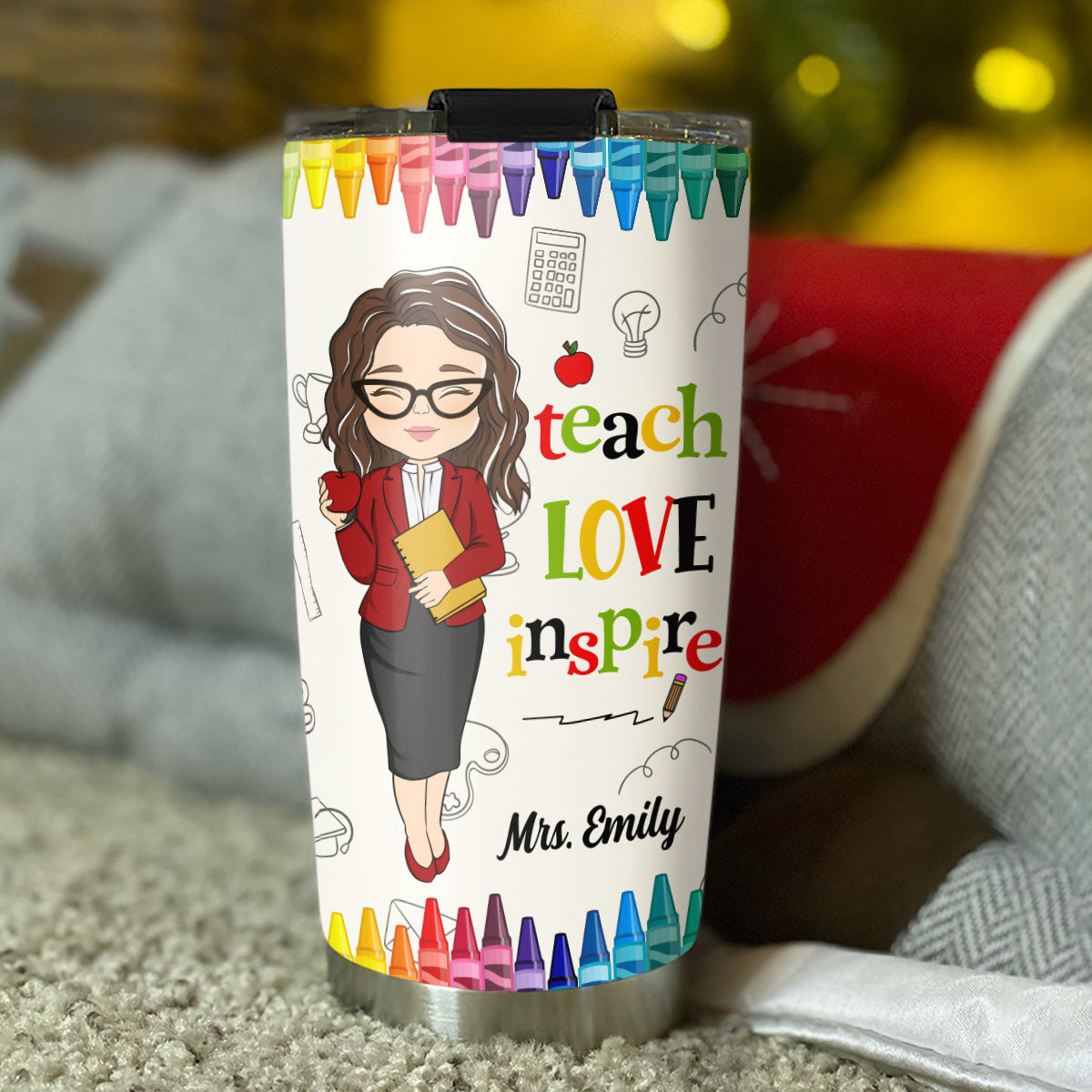 Teacher Nutrition Facts - Personalized Tumbler