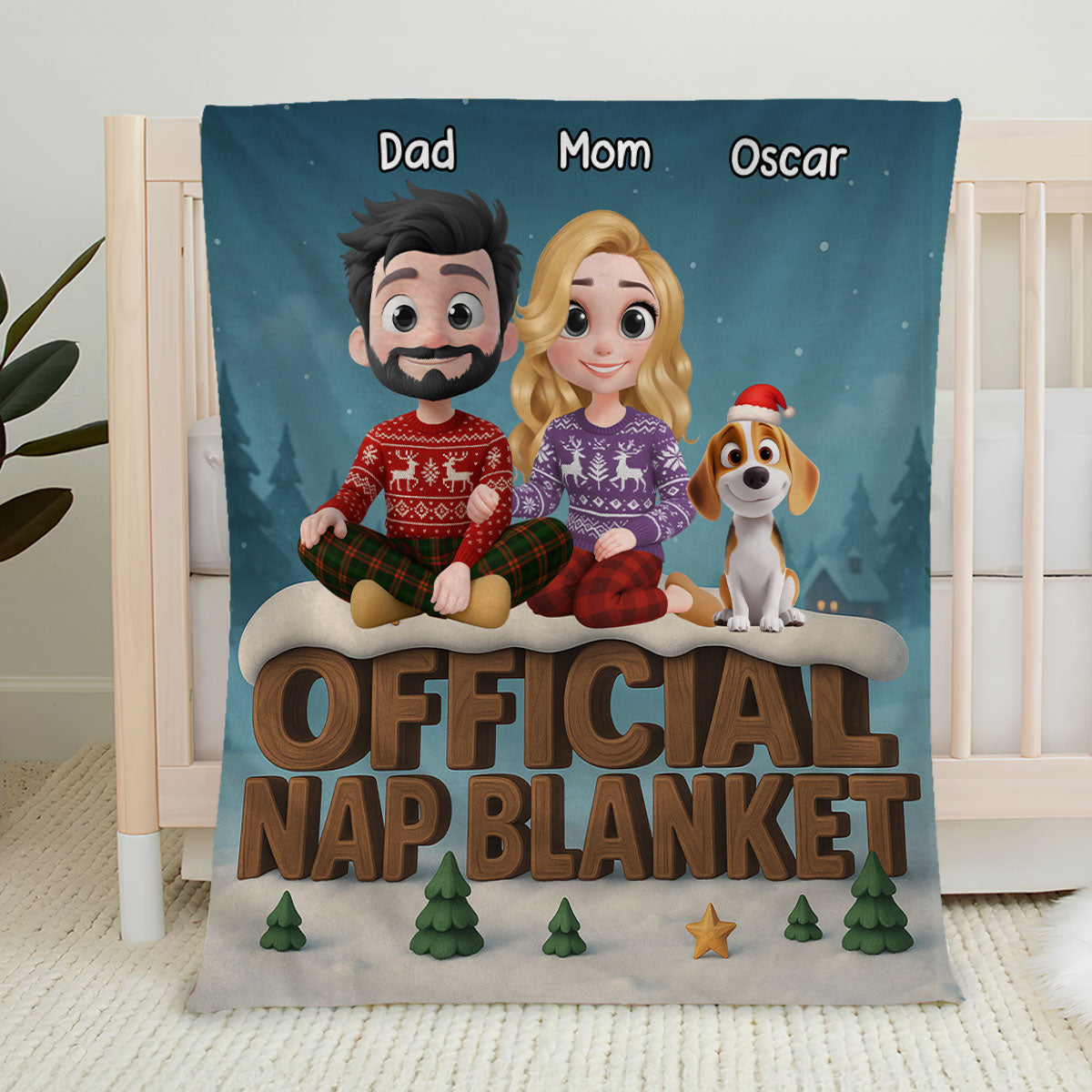 As A Family Now Onwards - Personalized Fleece Blanket