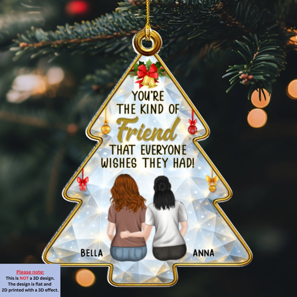 Custom Friendship Christmas Ornament, Best Friend Gift •  Our Friendship Story - Personalized Acrylic Ornament