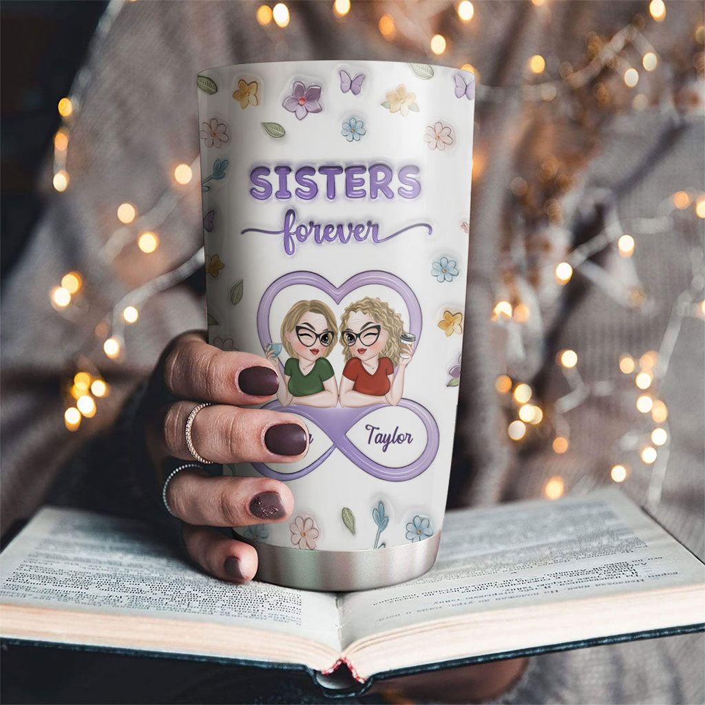 Custom Christmas Birthday Gifts For Best Friend • Besties Forever Version 3 - Personalized 3D Inflated Effect Tumbler