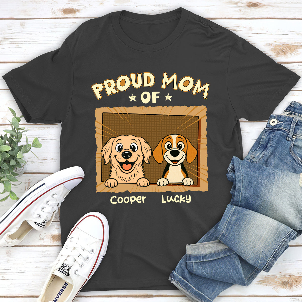 Custom Christmas & Birthday Keepsake Gift • Proud Dad For Sure - Personalized Shirt - Premium Tee