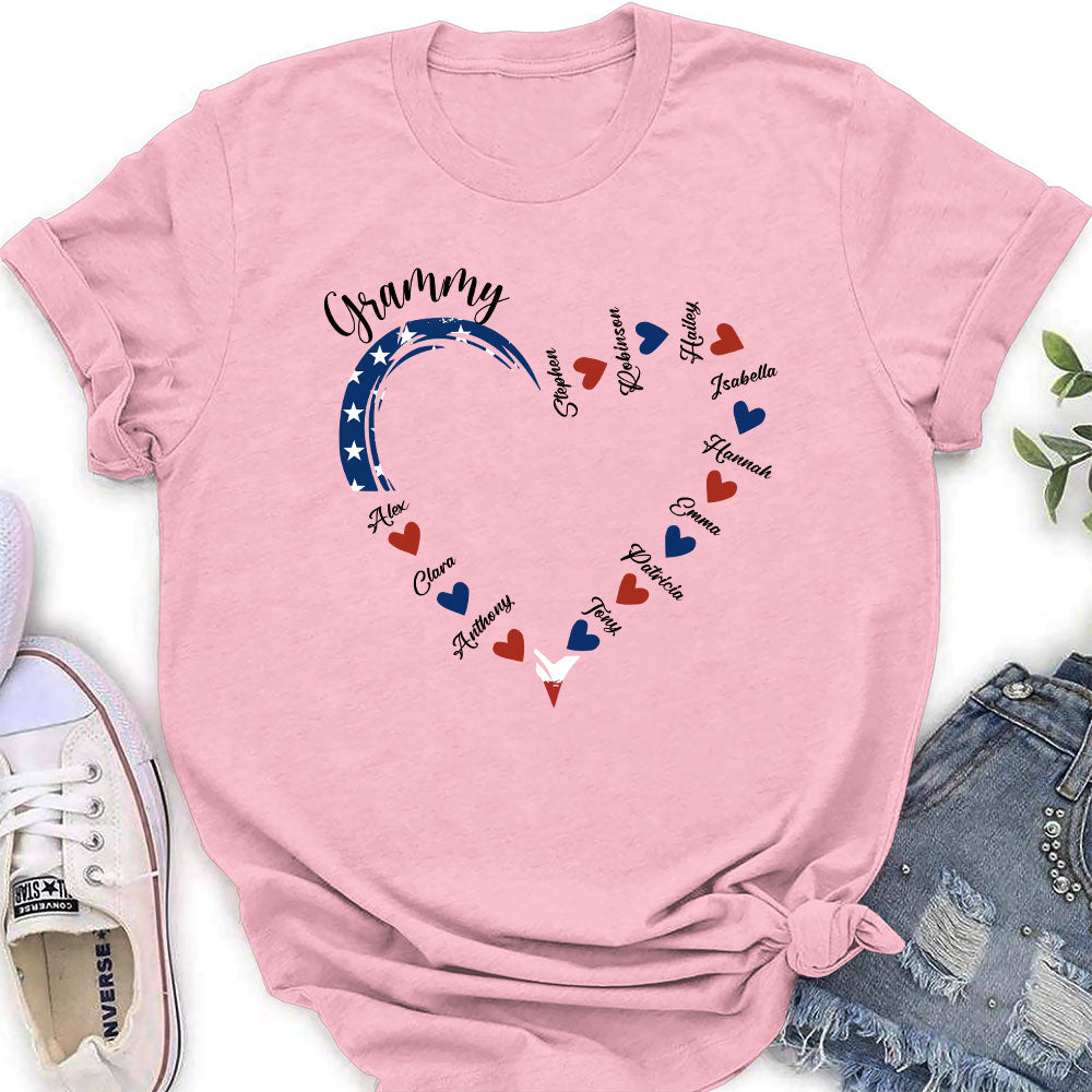Custom Christmas & Birthday Gift for Grandma • A Garden Of Love - Personalized Women's T-shirt