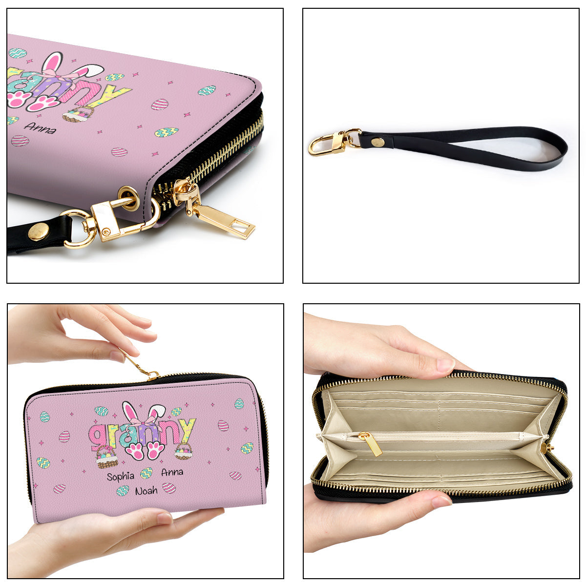 The Heart Of Grandma Is Pure Gold - Personalized Leather Wallet