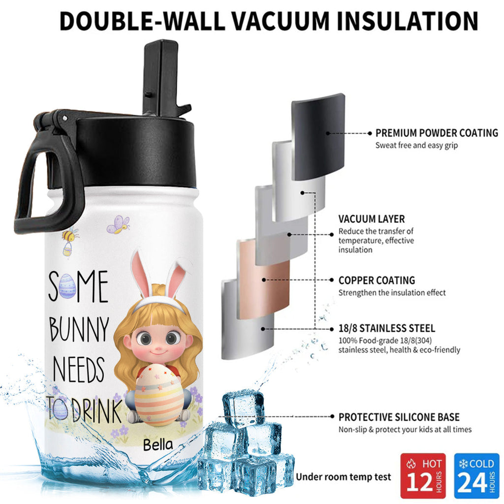 Some Bunny Needs A Drink - Personalized Kids Water Bottle