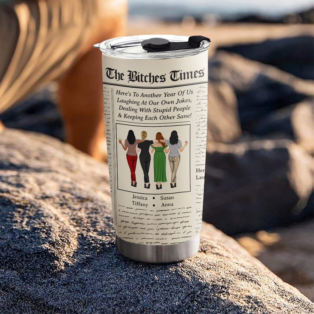 Custom Christmas Birthday Gifts For Best Friend • Keeping Each Other Sane - Personalized Tumbler